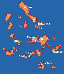 Kaartje de Cycladen