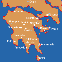 Kaartje de Peloponnesos